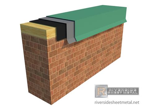 sheet metal coping details|metal parapet wall cap flashing.